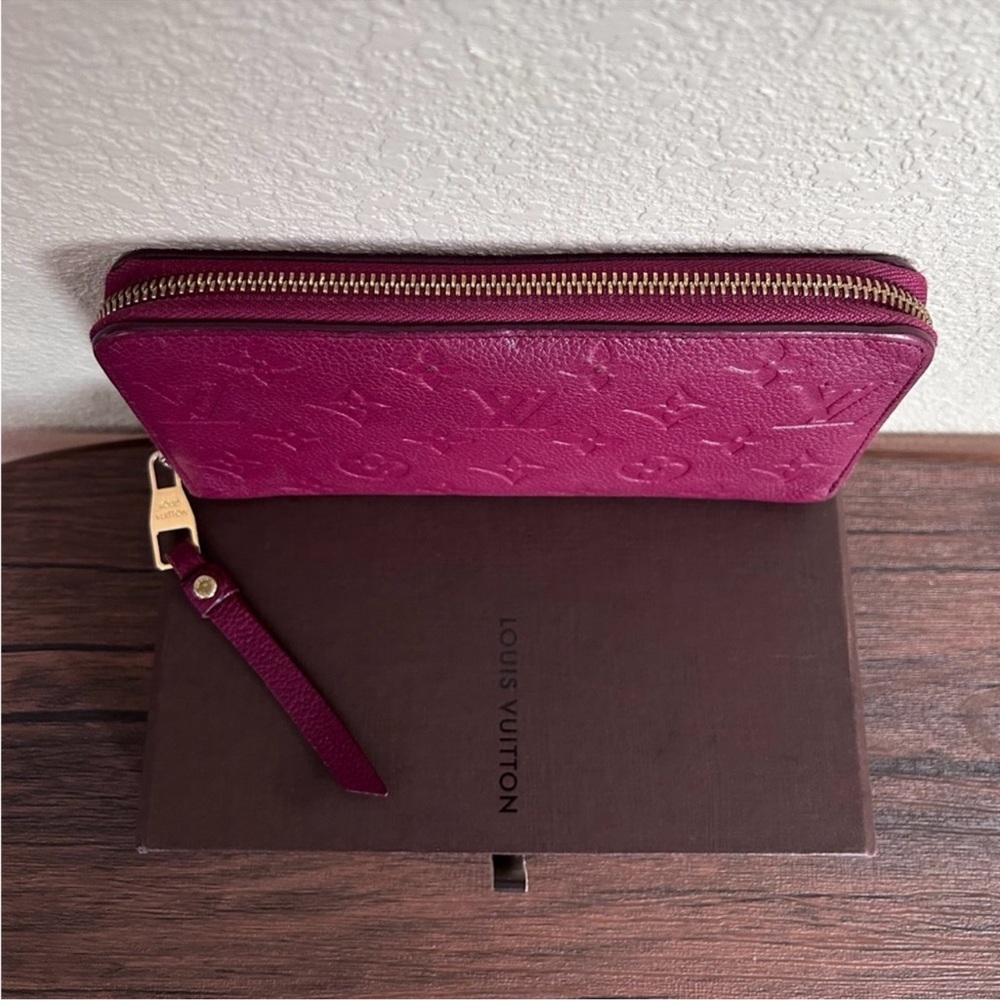 LOUIS VUITTON Monogram Empreinte Leather Zippy Organizer Wallet 7.6”L x 1”W x4”H - Picture 2 of 11